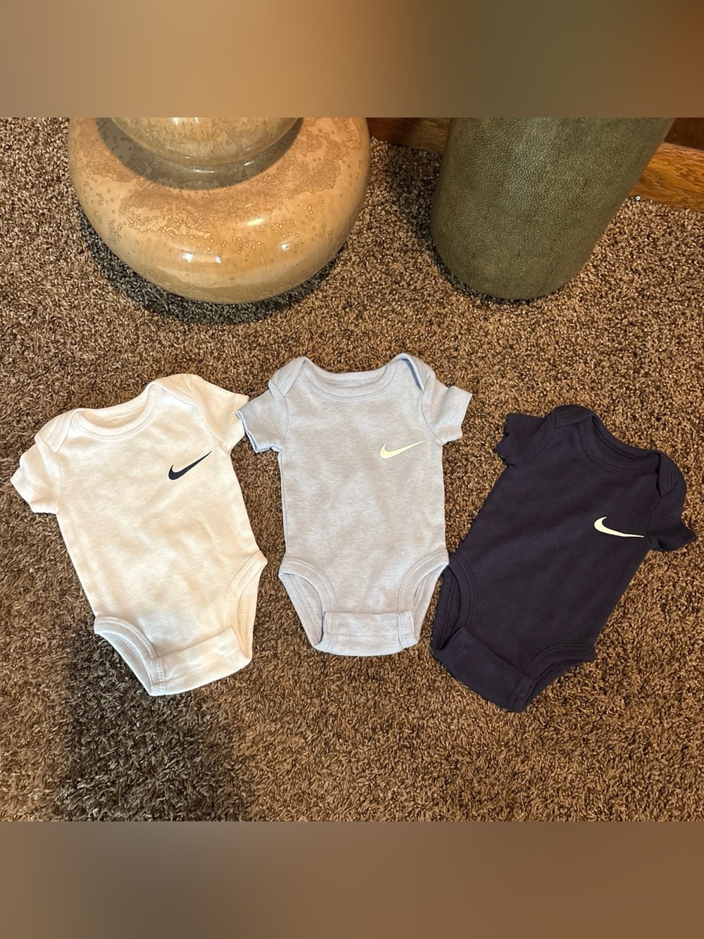 Nike Baby Bodysuits - White, Light Blue, Navy